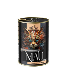 MAU Paté e Filetto Anatra con Mirtilli e Melissa 400 g per gatti sterilizzati