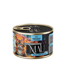 MAU Paté e Filet Scorfano con viola tricolore 185 g cibo umido per gatti