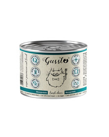 GUSSTO Fresh Deer 200 g cervo fresco, cibo umido monoproteico per gatti
