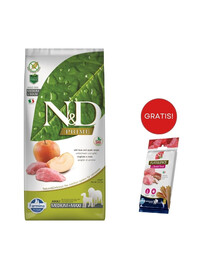 FARMINA N&D Boar & Apple Adult Medium & Maxi 2,5 kg alimento per cani di taglia media e grande + FARMINA N&D Quinoa Dental Treat Flatulence Medium/Maxi 100 g (7 pezzi) GRATIS!