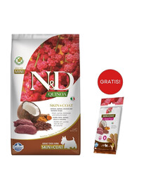 FARMINA N&D Quinoa Dog Skin & Coat Adult Mini cervo, cocco 2,5 kg + FARMINA N&D Quinoa Dental Treat Skin Coat Venison Mini 60 g GRATIS!