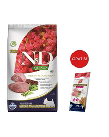 FARMINA N&D Quinoa Dog Adult Mini Weight Management 2,5 kg + FARMINA N&D Quinoa Dental Treat Weight Management Mini 60 g (7 pezzi) GRATIS!