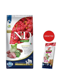 FARMINA N&D Quinoa Dog Adult Medium & Maxi Digestion Agnello & Finocchio 7 kg + FARMINA N&D Quinoa Dental Treat Digestion Medium/Maxi GRATIS!