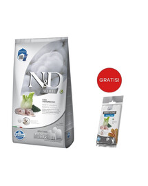 FARMINA N&D White Dog Adult Medium & Maxi Spigola, Spirulina, Finocchio 7 kg + FARMINA N&D White Dental Treat Coat Spigola Mini 60 g (7 pezzi) GRATIS!