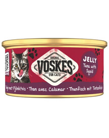 VOSKES Jelly Tuna con Calamaro 85 g tonno con calamaro in gelatina, alimento complementare per gatti