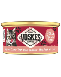 VOSKES Jelly Tuna con Salmone 85 g 100% tonno con salmone in gelatina, alimento complementare per gatti