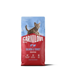 CARNILOVE Active Cat Salmon and Turkey for Kittens 6 kg salmone e tacchino, per gattini di tutte le razze