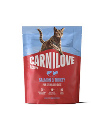 CARNILOVE Active Cat Salmon and Turkey Sterilised 400 g salmone e tacchino, per gatti sterilizzati