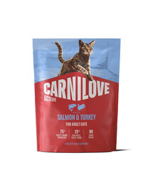 CARNILOVE Active Cat Salmon and Turkey Adult 400 g salmone e tacchino, per tutti i gatti adulti