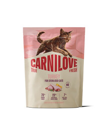 CARNILOVE True Fresh Cat Turkey Sterilised 400 g tacchino, per gatti sterilizzati