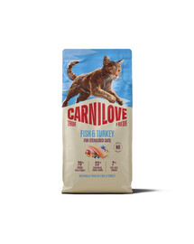 CARNILOVE True Fresh Cat Fish and Turkey Sterilised 6 kg pesce e tacchino, per gatti sterilizzati