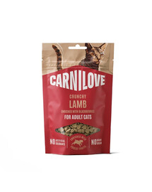 CARNILOVE Crunchy Snack Cat Lamb 50 g con agnello e more, snack croccante per gatti