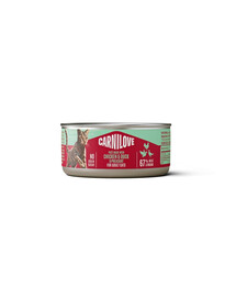 CARNILOVE Cat Can Paté Chicken, Duck and Pheasant 100 g con pollo, anatra e fagiano, paté per gatti