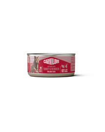 CARNILOVE Cat Can Paté Turkey and Reindeer 100 g con tacchino e renna, paté per gatti