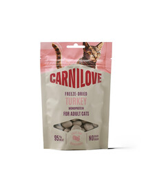 CARNILOVE Freeze-Dried Snack Cat Turkey 40 g con tacchino, snack liofilizzati per gatti