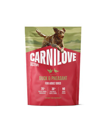 CARNILOVE Active Dog Duck and Pheasant Adult 1,5 kg anatra e fagiano, per cani adulti