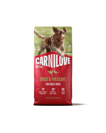 CARNILOVE Active Dog Duck and Pheasant Adult 12 kg anatra e fagiano, per cani adulti