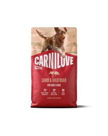 CARNILOVE Active Dog Lamb and Wild Boar Adult 4 kg agnello e cinghiale, per cani adulti