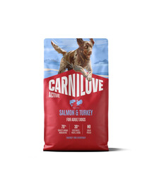 CARNILOVE Active Dog Salmon and Turkey Adult 4 kg salmone e tacchino, per cani adulti