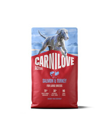 CARNILOVE Active Dog Salmon & Turkey Adult Large Breeds 4 kg salmone e tacchino, per cani adulti di grandi razze