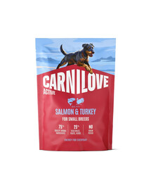 CARNILOVE Active Dog Salmon & Turkey Adult Small Breeds 1,5 kg salmone e tacchino, per cani adulti di piccole razze