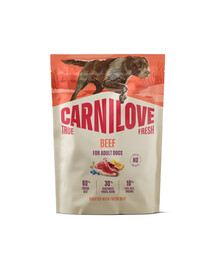 CARNILOVE True Fresh Dog Beef Adult 1,5 kg cibo secco con carne di manzo fresca per cani adulti