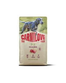 CARNILOVE True Fresh Dog Duck Adult Large Breeds 4 kg sucha karma ze świeżą kaczką dla dorosłych psów dużych ras