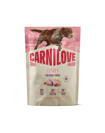 CARNILOVE True Fresh Dog Turkey Adult 1,5kg crocchette con tacchino fresco per cani adulti