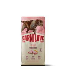 CARNILOVE True Fresh Dog Turkey Adult 12 kg cibo secco con tacchino fresco per cani adulti