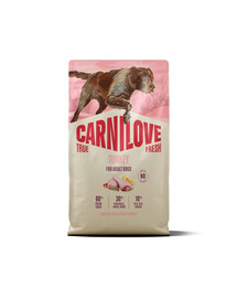 CARNILOVE True Fresh Dog Turkey Adult 4 kg cibo secco con tacchino fresco per cani adulti