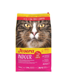 JOSERA Indoor 10kg+1kg cibo senza cereali per gatti sterilizzati e che non escono di casa