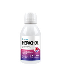 EUROWET Hepachol 125ml karma uzupełniająca wspomagająca działanie układu pokarmowego dla psów, kotów i gołębi