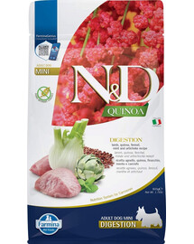 FARMINA N&D Quinoa Dog Adult Mini Digestion Grain Free Agnello, quinoa, finocchio, menta e carciofo 800g