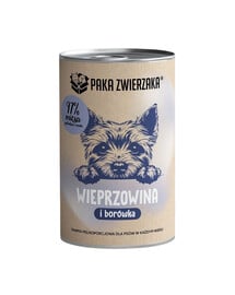 PAKA ZWIERZAKA Wieprzowina z borówką 400 g mokra karma dla psów