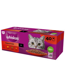 WHISKAS Classic Meals alimento umido completo in salsa per gatti adulti 40x85 g