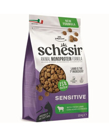 SCHESIR Animal Monoprotein Sensitive Lamb 1,5 kg cibo secco con agnello per gatti