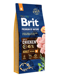 BRIT Premium By Nature Chicken Adult Medium M 15kg