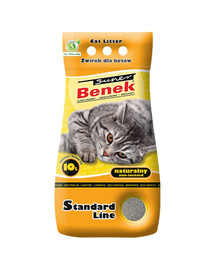BENEK Super natural lettiera bentonite per gatti 10 L giallo