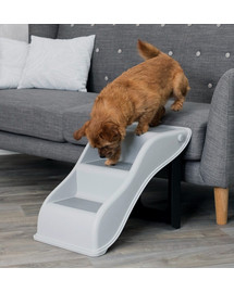 TRIXIE Scaletta per cani 34 × 39 × 54 cm, grigio chiaro