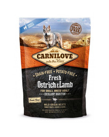 CARNILOVE Fresh Adult small breed struzzo e agnello 1,5 kg