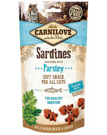 CARNILOVE Semi moist snacks snack con sardine e prezzemolo 50g