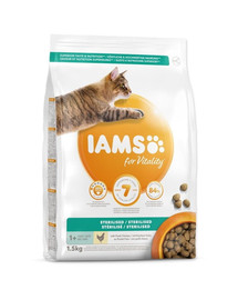 IAMS for Vitality Sterilised cibo per gatti adulti sterilizzati con pollo 1,5kg