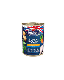 BUTCHER'S Superfoods Dog Tripe con paté di pollo 400 g