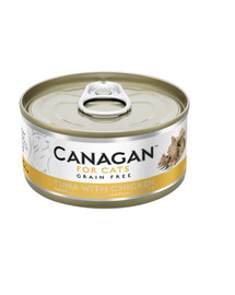 CANAGAN Cat Tuna with Chicken 75 g cibo umido per gatti tonno con pollo