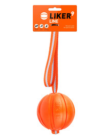 LIKER LINE Dog toy pallina con orecchie per cani 9 cm