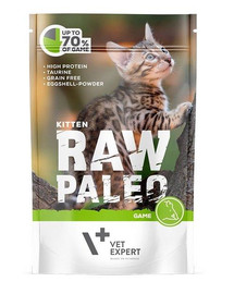 VETEXPERT RAW PALEO Kitten game 100 g cibo umido per gattini a base di carne di cervo