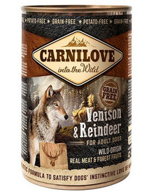 CARNILOVE Wild Meat Vension & Reindeer cervo e renna 400 g