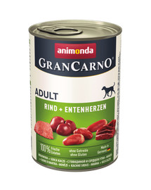 ANIMONDA GranCarno senza cereali 400 gr. - manzo e cuori d'anatra