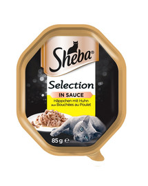 SHEBA Selection 85g con Pollo - cibo umido per gatti in salsa