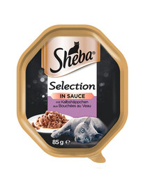 SHEBA Selection 85g con vitello - cibo umido per gatti in salsa
